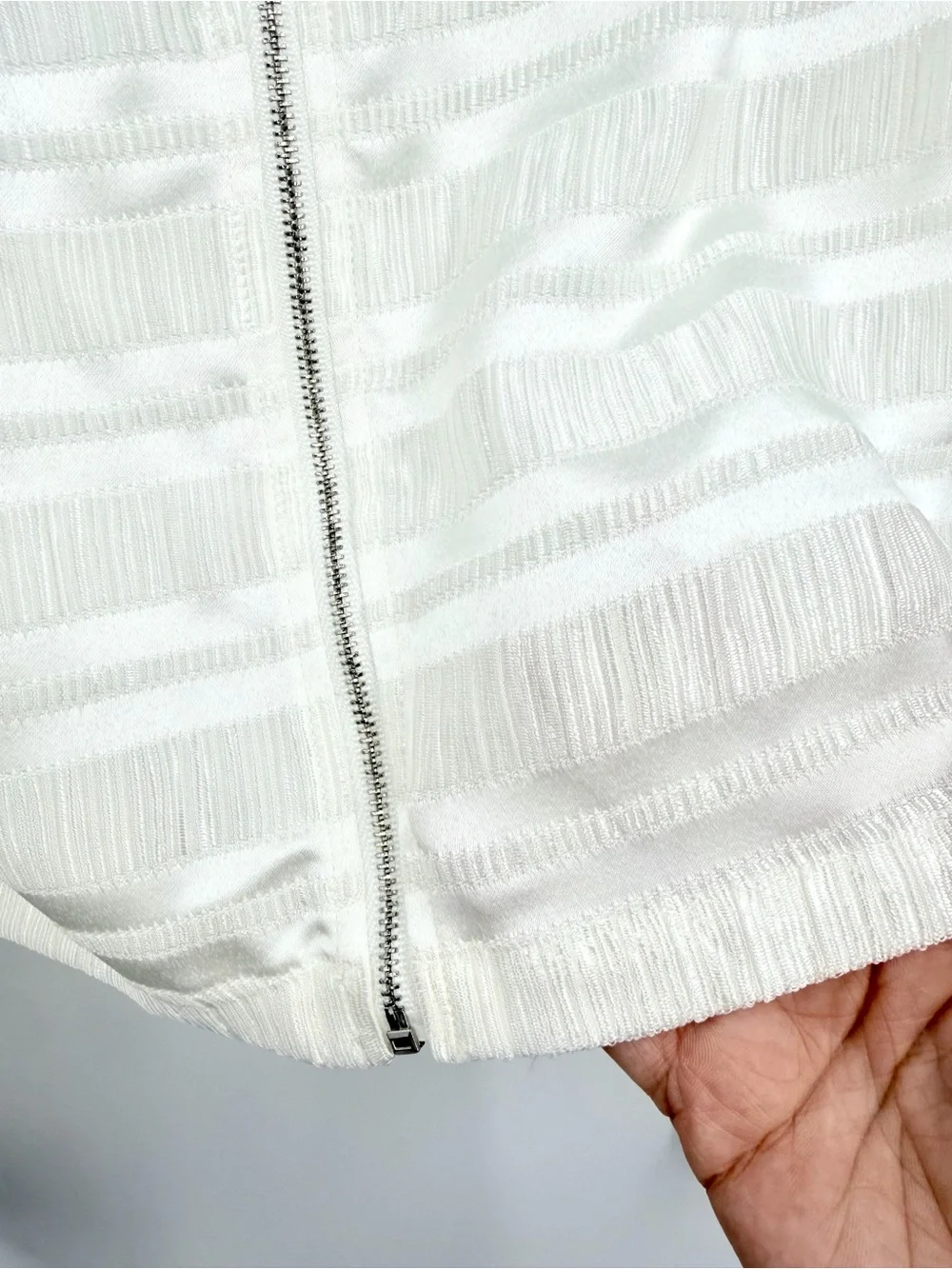 DOLAN Anthropologie White Textured Puff Sleeve Blouse Size L NWT